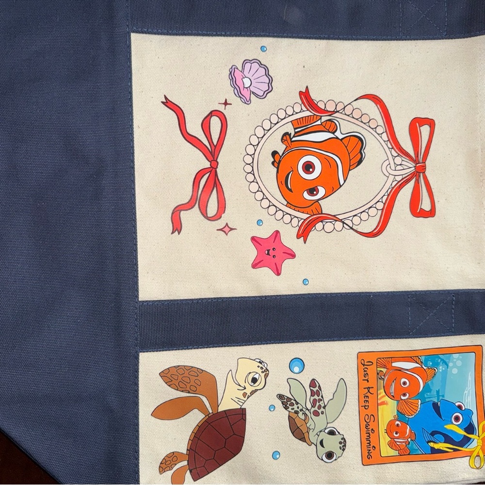Disney Finding Nemo Tote Bag - Blue and Cream - Picture 2 of 5